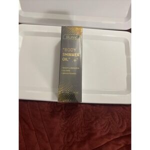 Ikzee Body Shimmer Oil 100ml 3.38oz Body Luminizer Glow‎ Brightening Gold 03